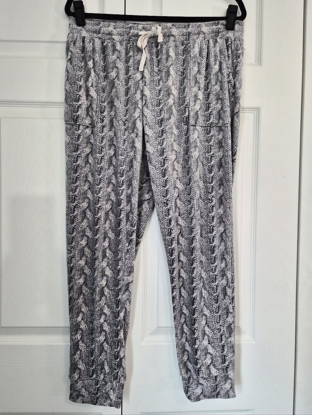 Jane and Bleecker Cozy Knit Print Joggers M